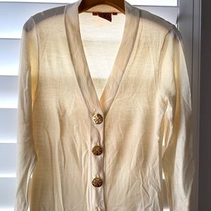 TORY BURCH Lightweight Wool Cardigan